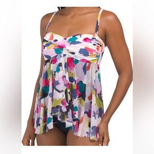 🎉LAST PIECE🎉 PROFILE BY GOTTEX Canvas Bandeau Flyaway One-Piece Swimsuit